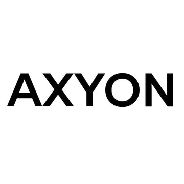 Black 'AXYON' logo on a white background
