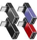 Right Angle USB C Adapter 4-Pack | 240W 8K AXYON colours