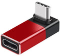 Right Angle USB C Adapter 4-Pack | 240W 8K AXYON red black