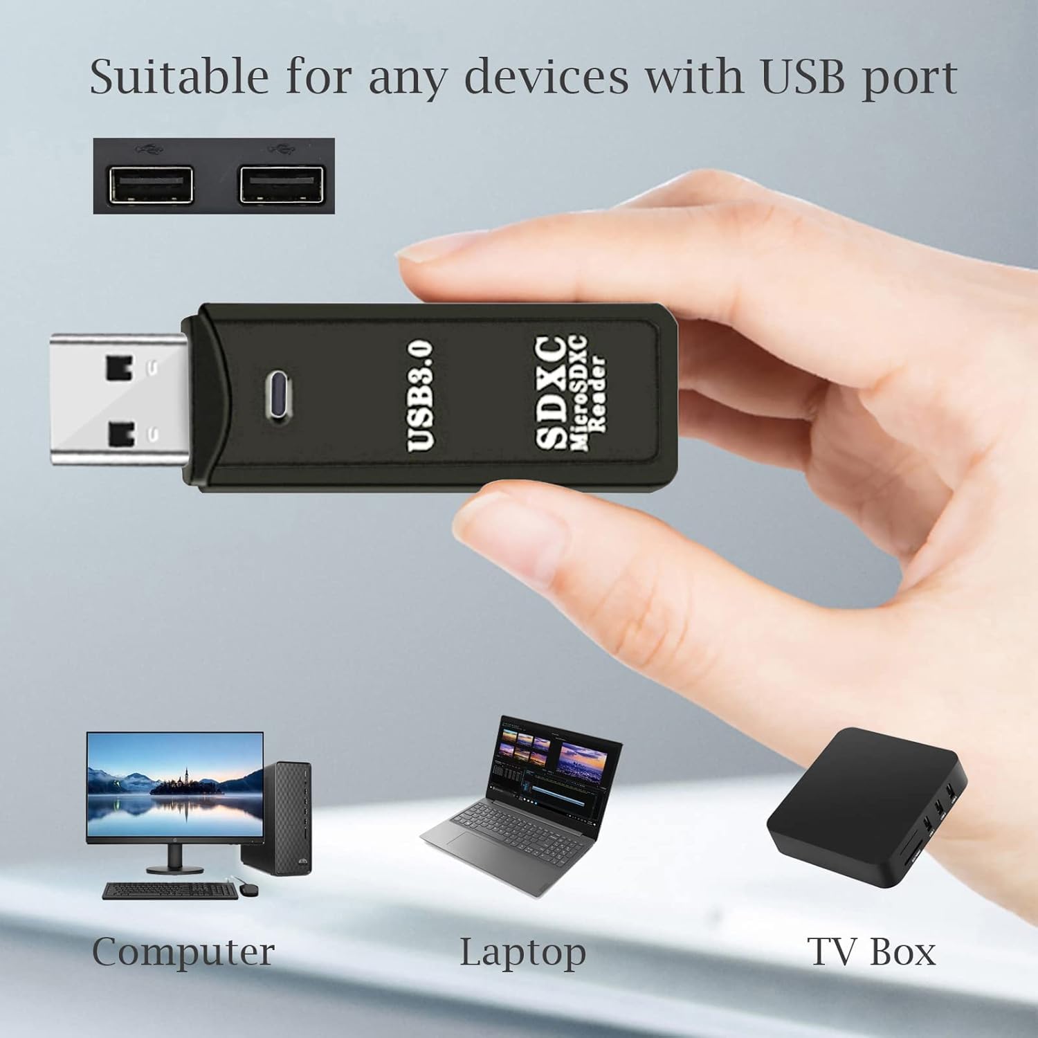 USB 3.0 to Micro SD Card Reader 4-Pack | AXYON Laptop