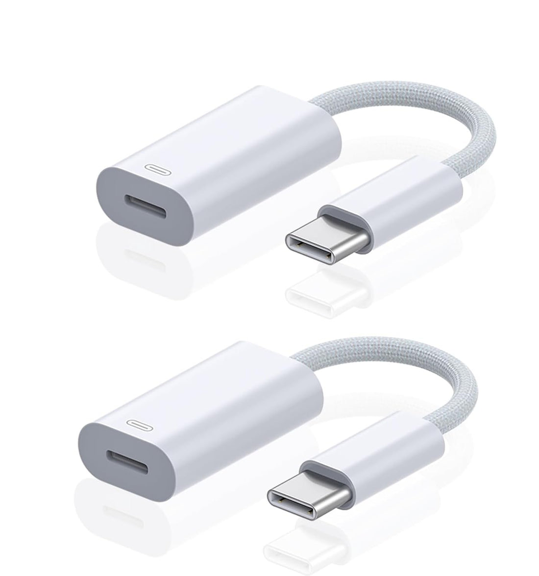 Audio Jack Adapter – USB-C to iOS 8-Pin | AXYON white