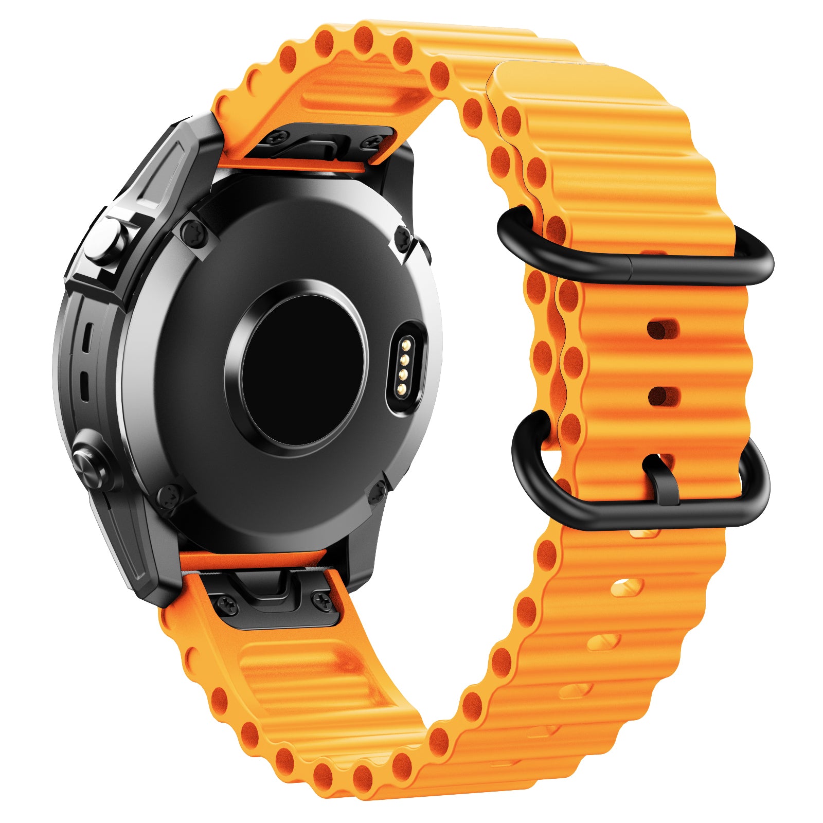 Orange AXYON® QuickFit Silicone Strap for Garmin (26 mm).