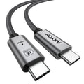 Two USB Type-C cables with 'AXYON' branding on a white background