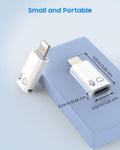 iOS to USB-C Adapter 3.1 Fast Charging & Data Sync 2-Pack | AXYON Size