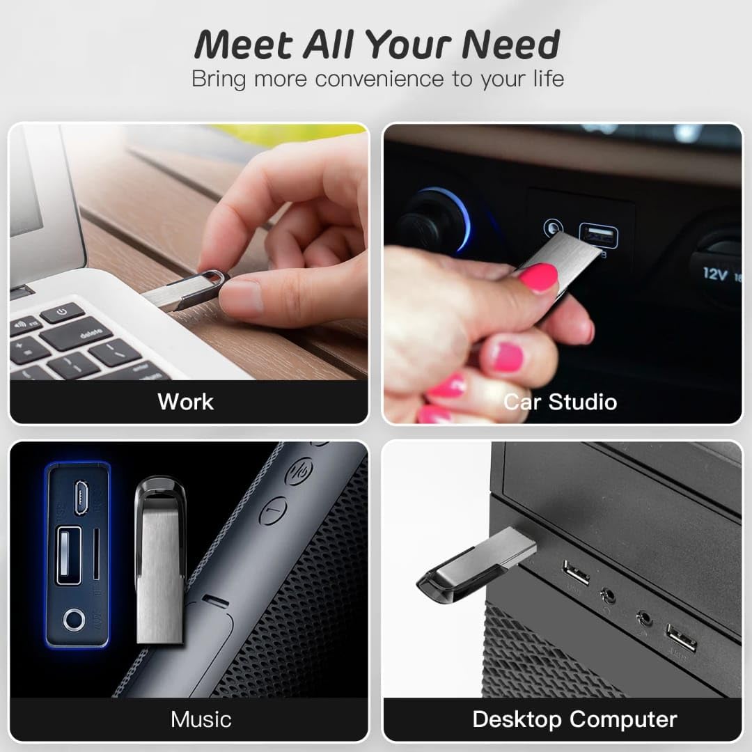 USB 3.0 Flash Drive 128GB | High Speed Metal AXYON Work Music