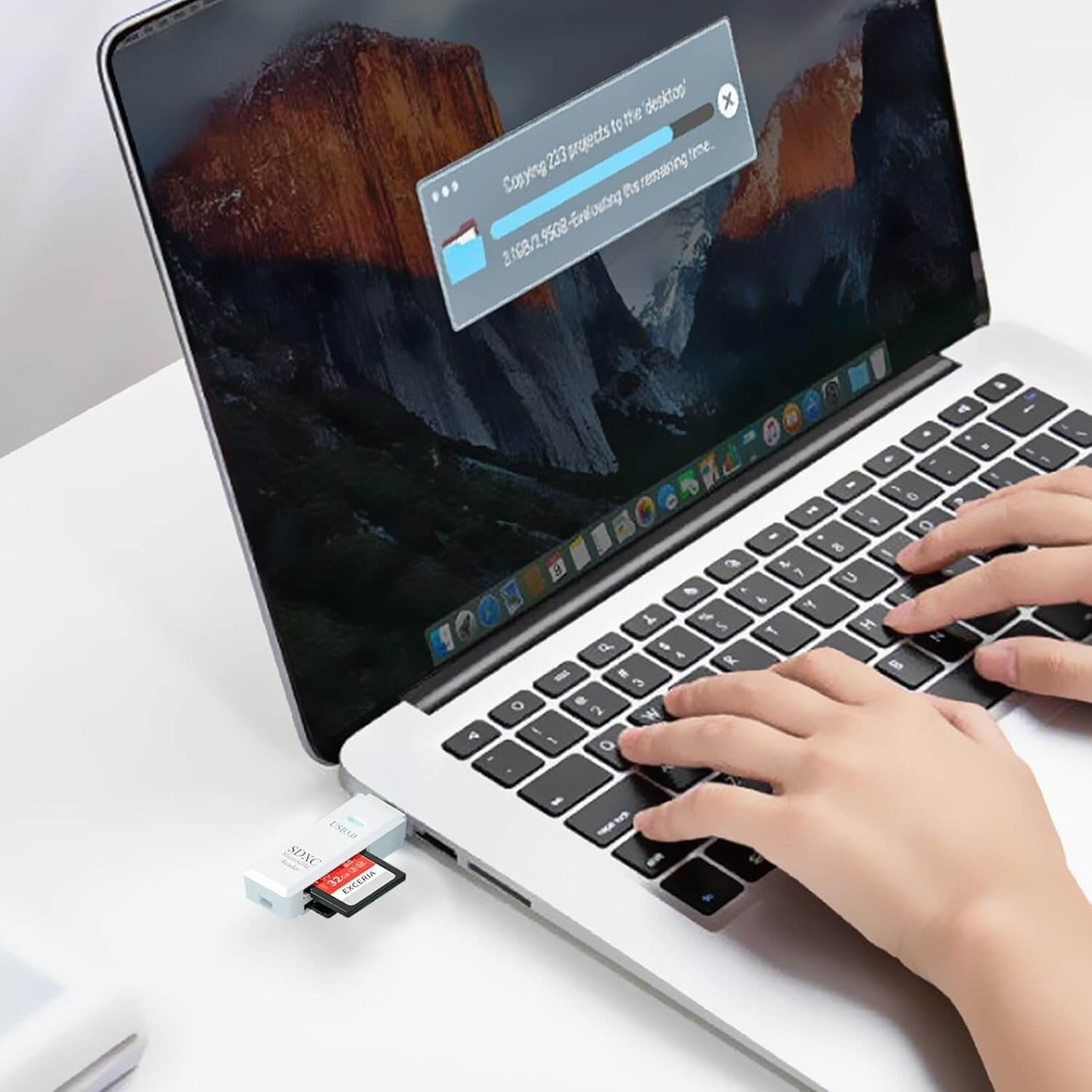 USB 3.0 SD Card Adapter 3-Pack 5Gbps High Speed | AXYON laptop