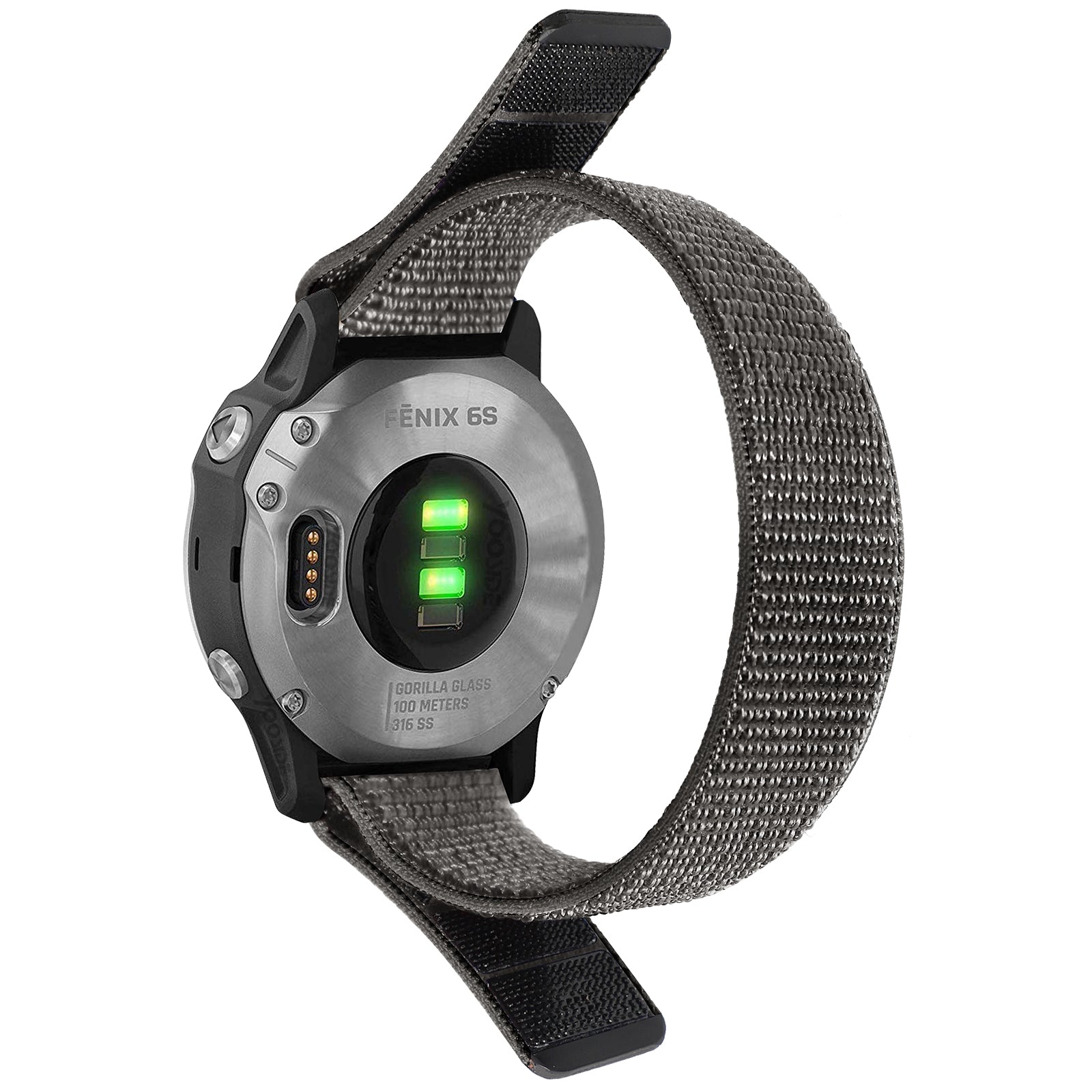 Grey AXYON® Velcro Sport Strap for Garmin (26mm).