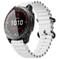 Smartwatch with a white band on a white background