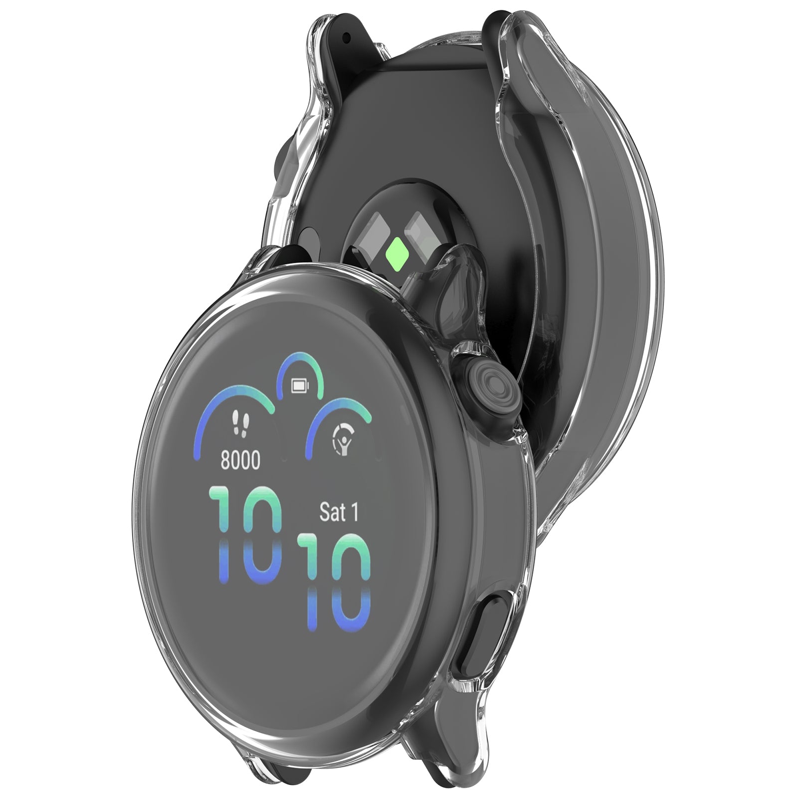 Garmin Vivoactive 6 with clear TPU case installed.