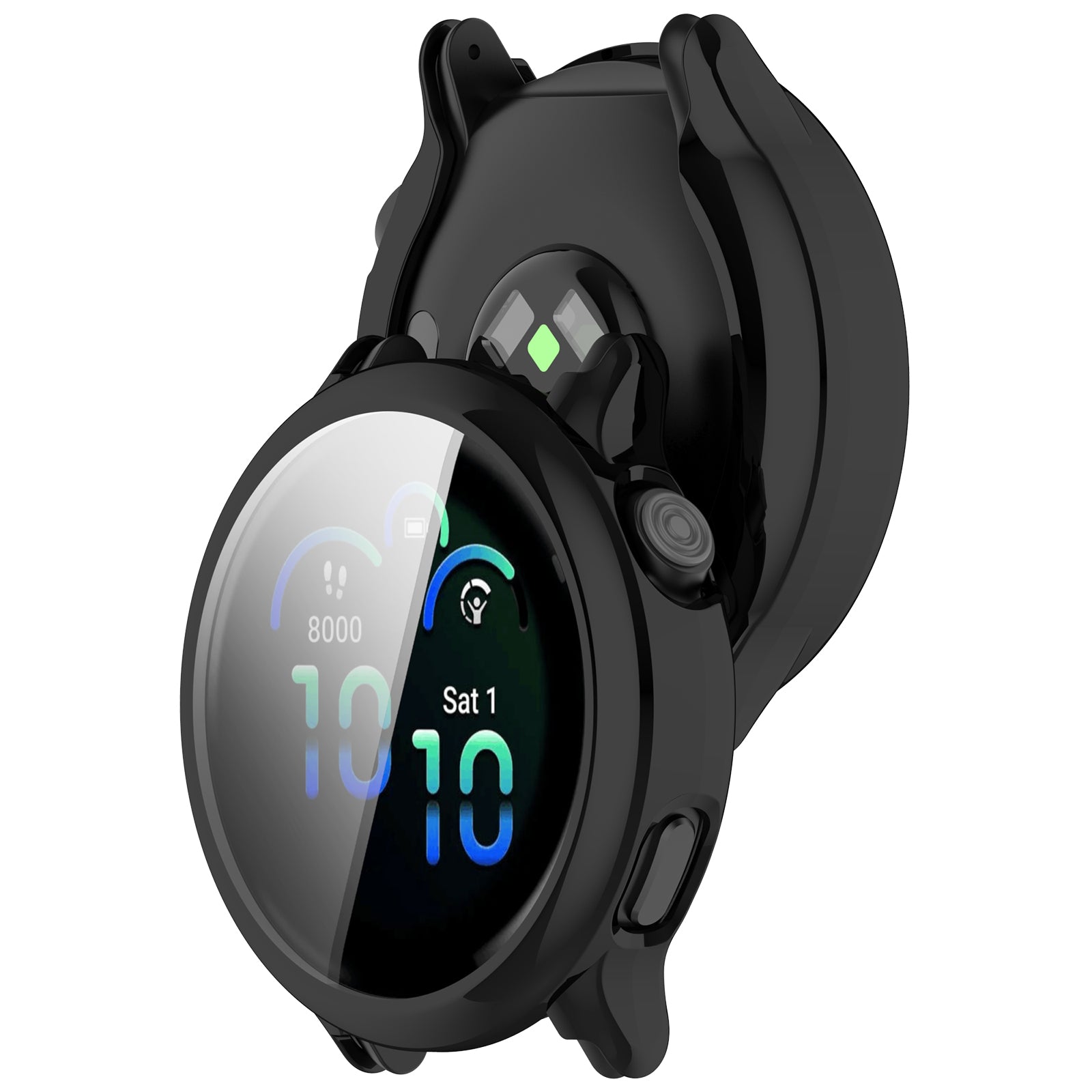 Garmin Vivoactive 6 with black TPU case installed.