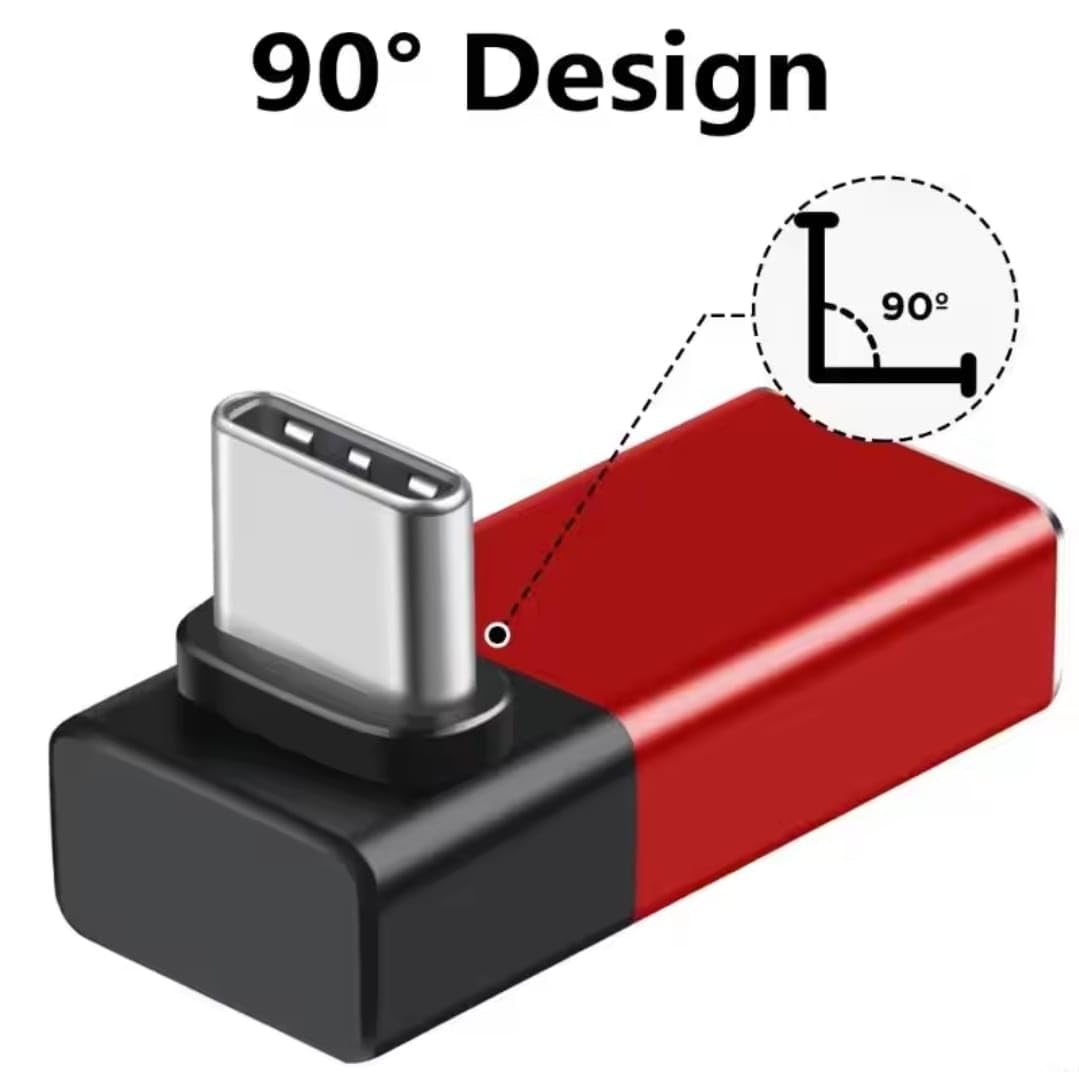 Right Angle USB C Adapter 4-Pack | 240W 8K AXYON design