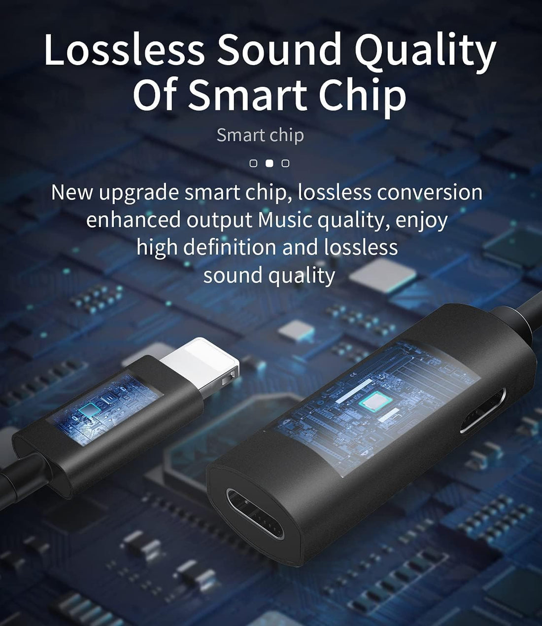 Dual Lightning Audio Charge Adapter Splitter Cable | AXYON Black