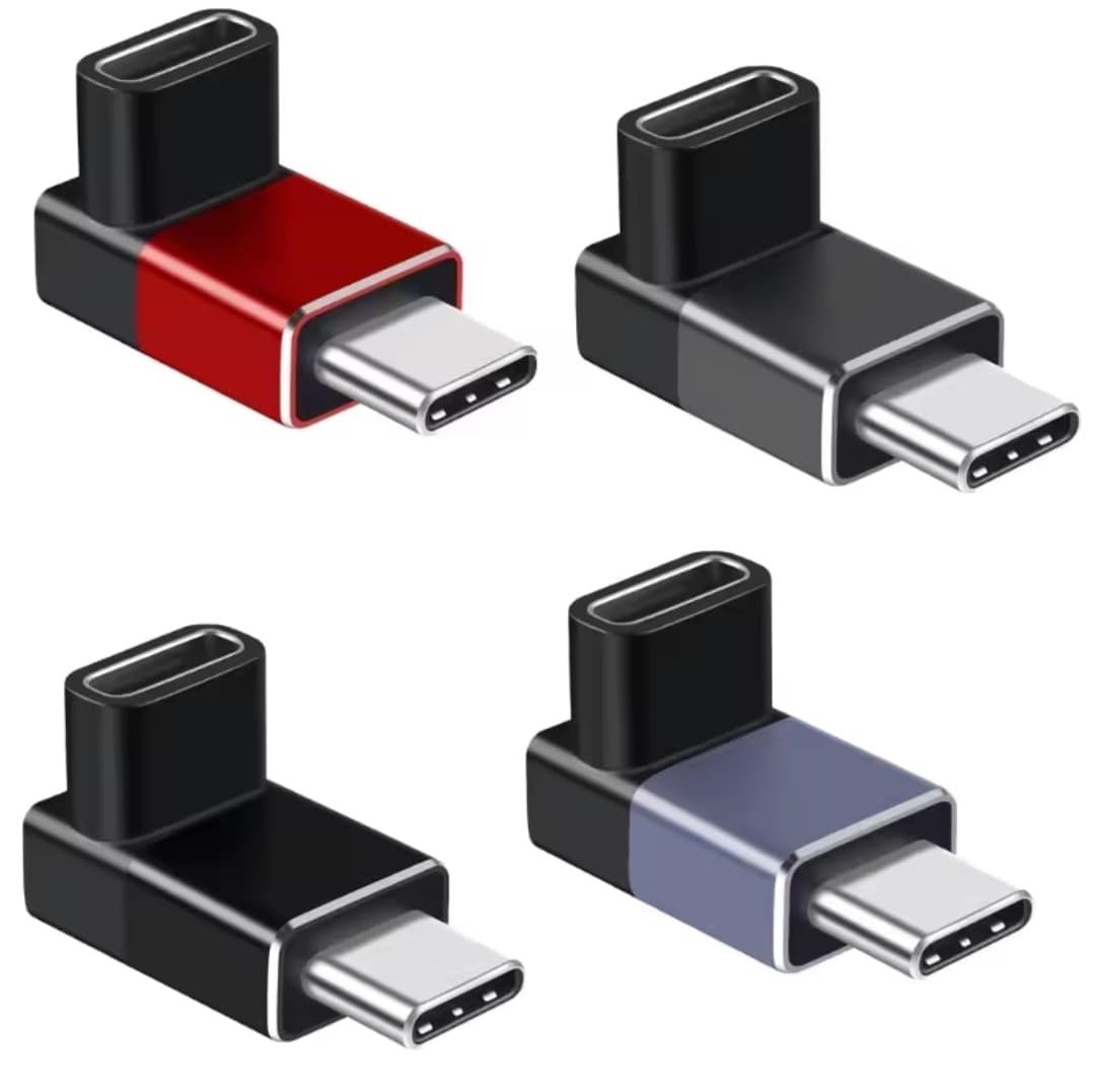 4-Pack 90° USBC to USBC Adapter 240W Fast Charging | AXYON colours 