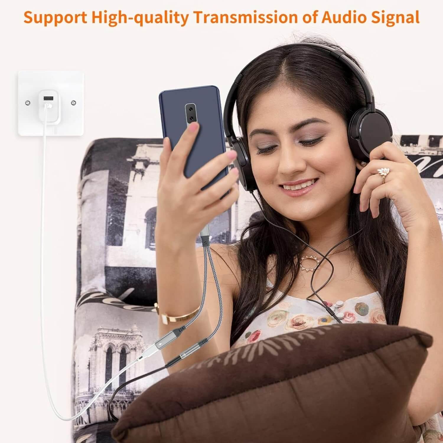 USB-C to 3.5mm Adapter Charge & Listen Combo | AXYON High Quality