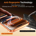 AXYON® EZ-Box Tempered Glass – Anti-Fingerprint Nano-Oleophobic Coating Removes 99.99% Oil Residue, Clean & Residue-Free