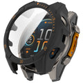 Black Orange AXYON® PC Tempered Glass Case for Garmin Fenix 8 Solar 47mm 51mm