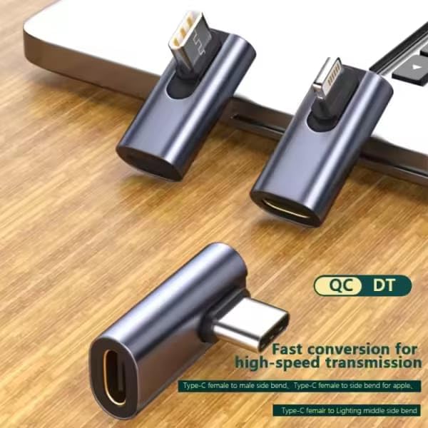 USB Type C to 8-Pin Adapter 3-Pack Sync & Charge | AXYON Fast