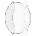 Clear plastic cover with a handle on a white background