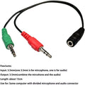 Australian AXYON headset adapter, Y splitter cable – 1, 2, or 4 pack, compatible with gaming headset, office, school