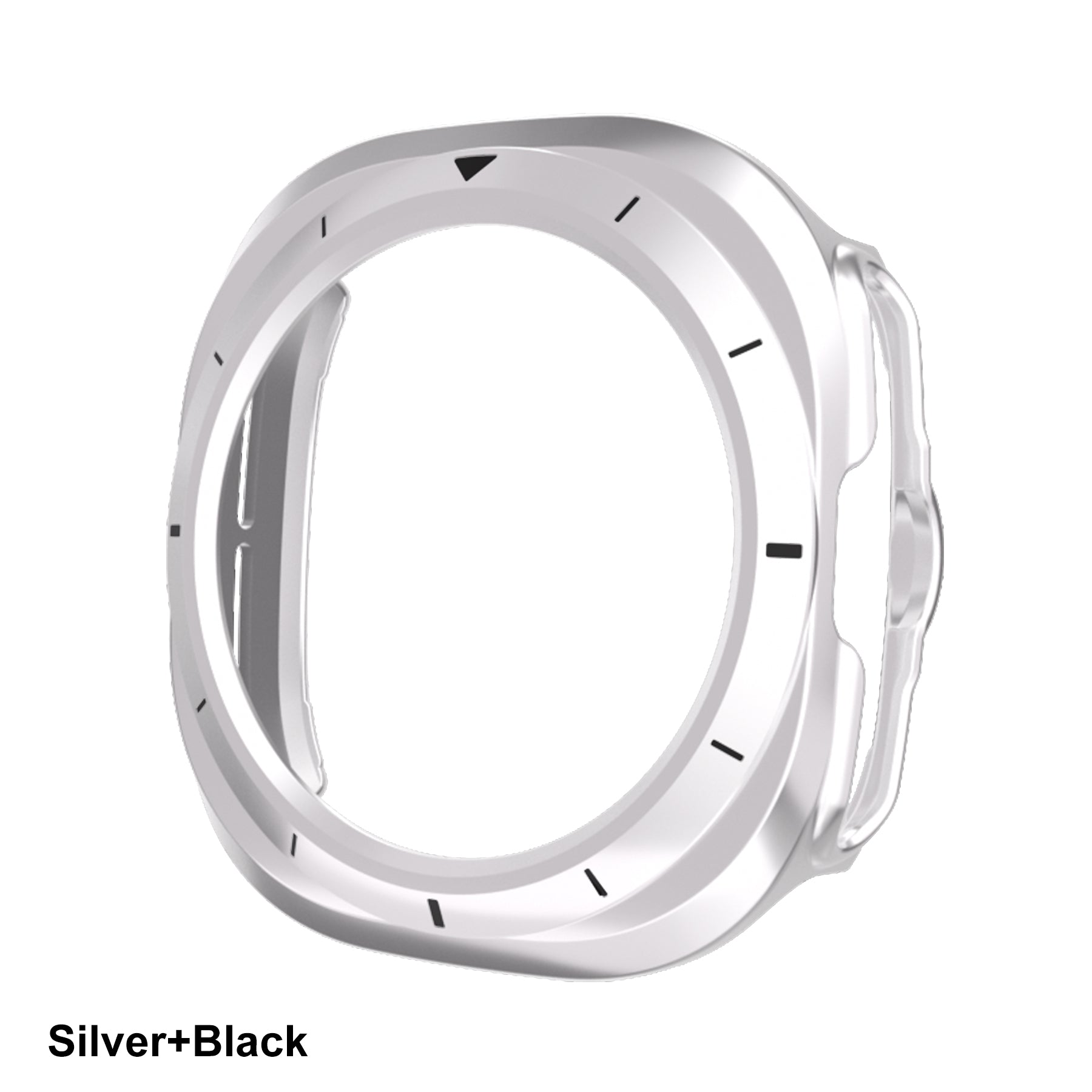 Galaxy Watch 7 Ultra Hollow Frame Case | AXYON Silver Black