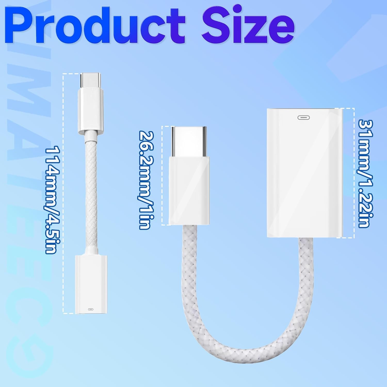 Audio Jack Adapter – USB-C to iOS 8-Pin | AXYON Size