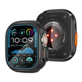 Smartwatch with a detailed display and camera lens on a white background