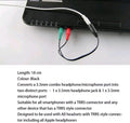 AXYON TRRS to TRS headset splitter, color-coded audio adapter for gaming PC, laptop, CTIA compatible