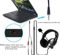 AXYON headset mic splitter connecting laptop dual audio ports for PC gaming and communication