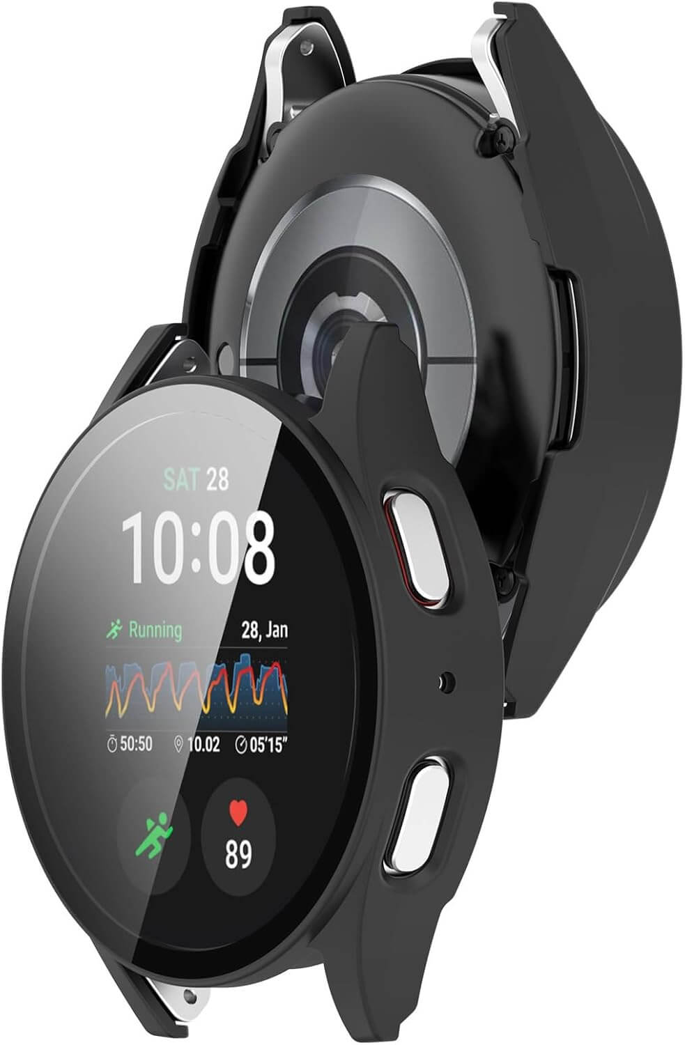Galaxy Watch 7 Case with Film Protector | AXYON Black