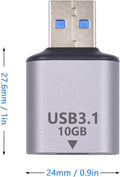 USB 3.1 flash drive with dimensions labeled