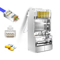 AXYON Cat6A RJ45 Pass Through Connector Shielded FTP