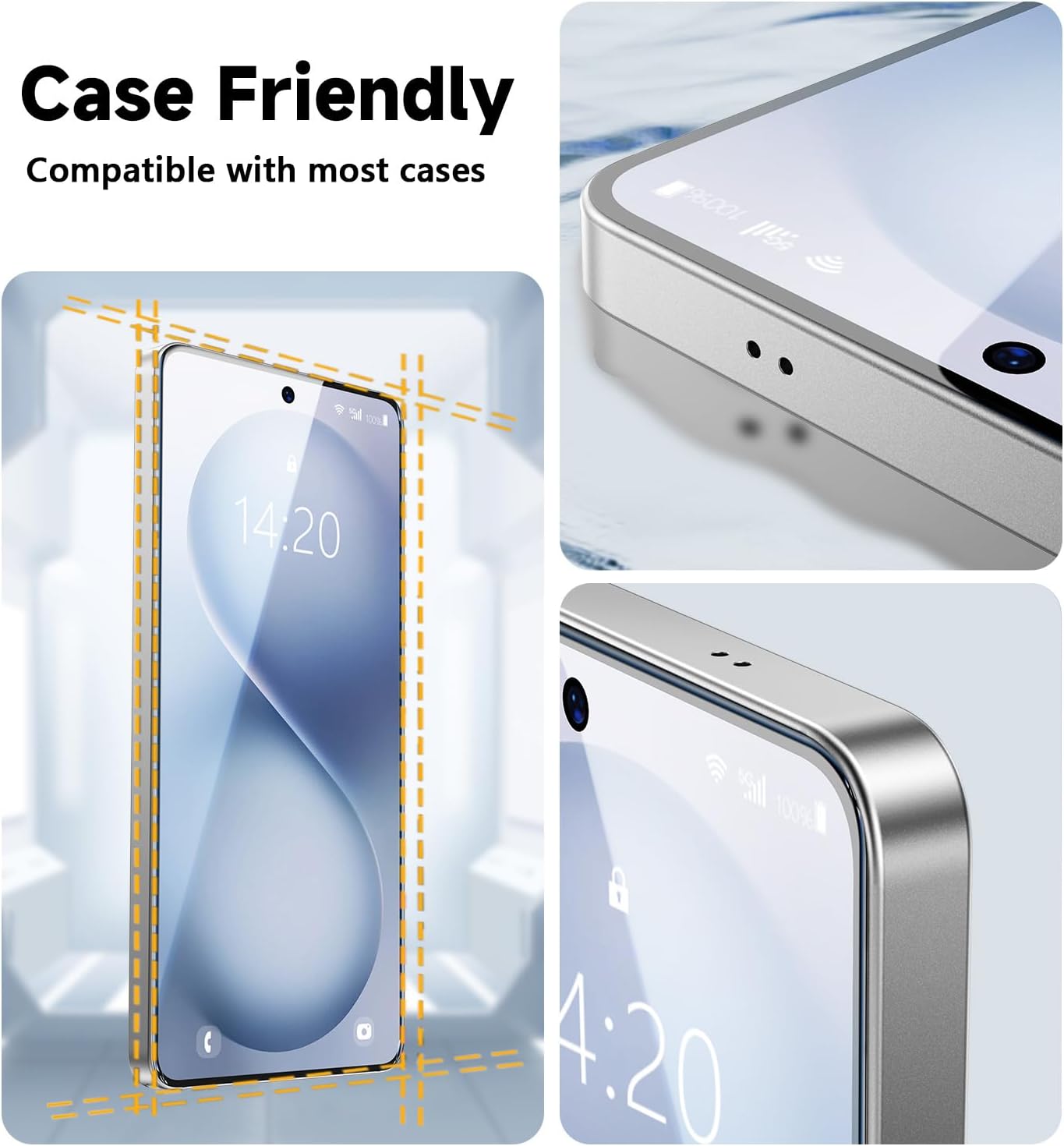 AXYON® Titan Series Tempered Glass – Case-Friendly Design Compatible with Most Cases for Samsung Galaxy S26 Ultra
