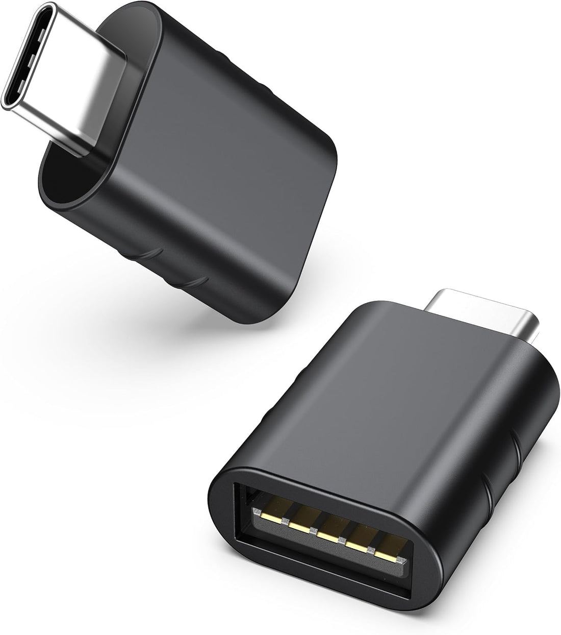 USB-C to USB-A 3.0 Adapter 2-Pack High-Speed OTG | AXYON black
