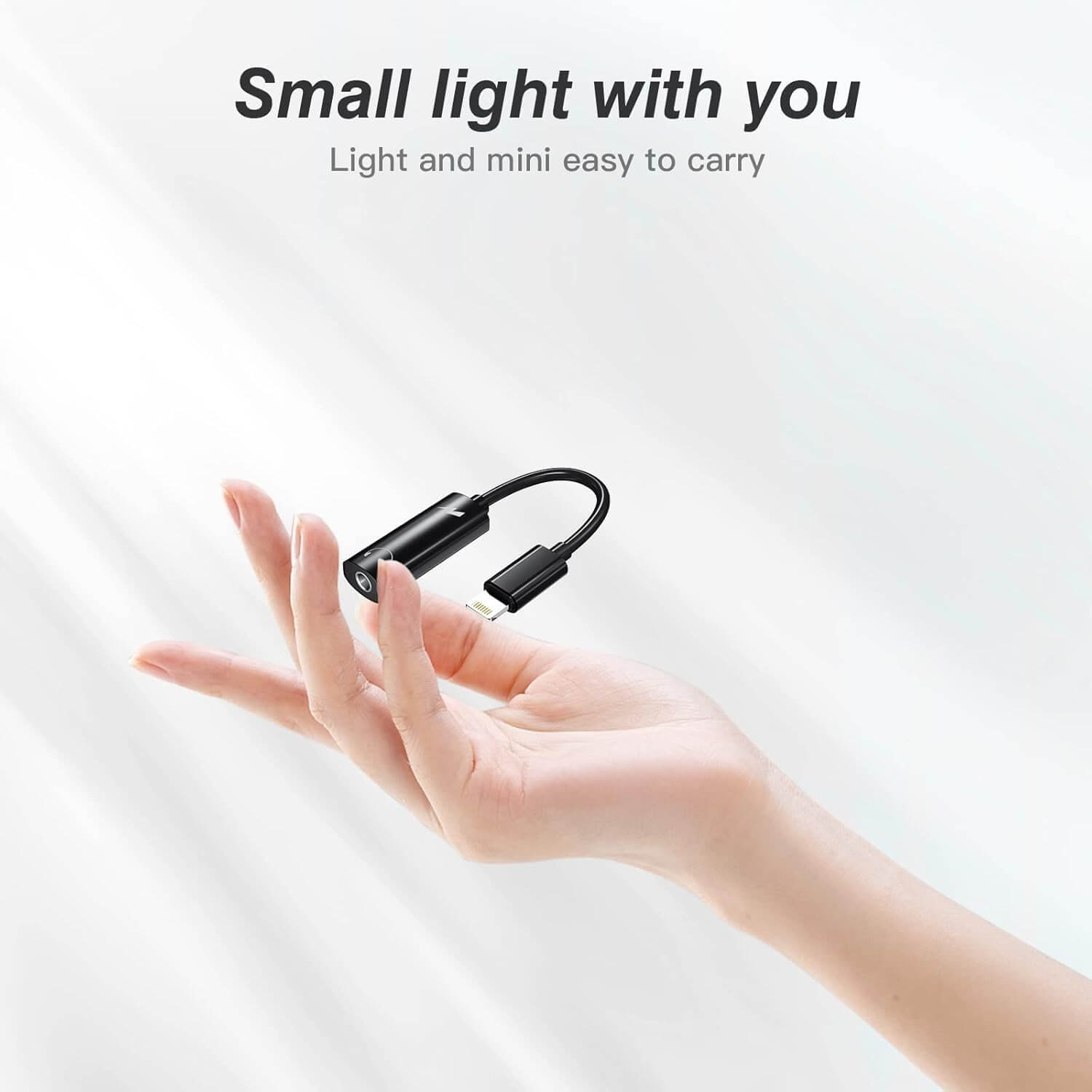 2-in-1 Lightning to Headphone Audio & Charger Adapter Small