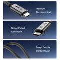 AXYON cable with features highlighted on a blue gradient background
