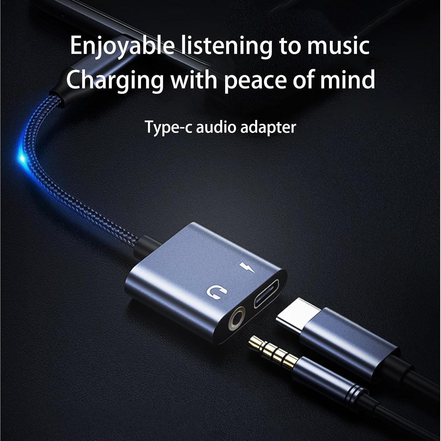 Aux to USB C Audio Adapter Hi-Res Sound | AXYON Music