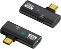 2-in-1 USB C to USB Adapter 100W Charging 2-Pack | AXYON Black 