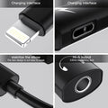 2-in-1 Lightning to Headphone Audio & Charger Adapter Interface