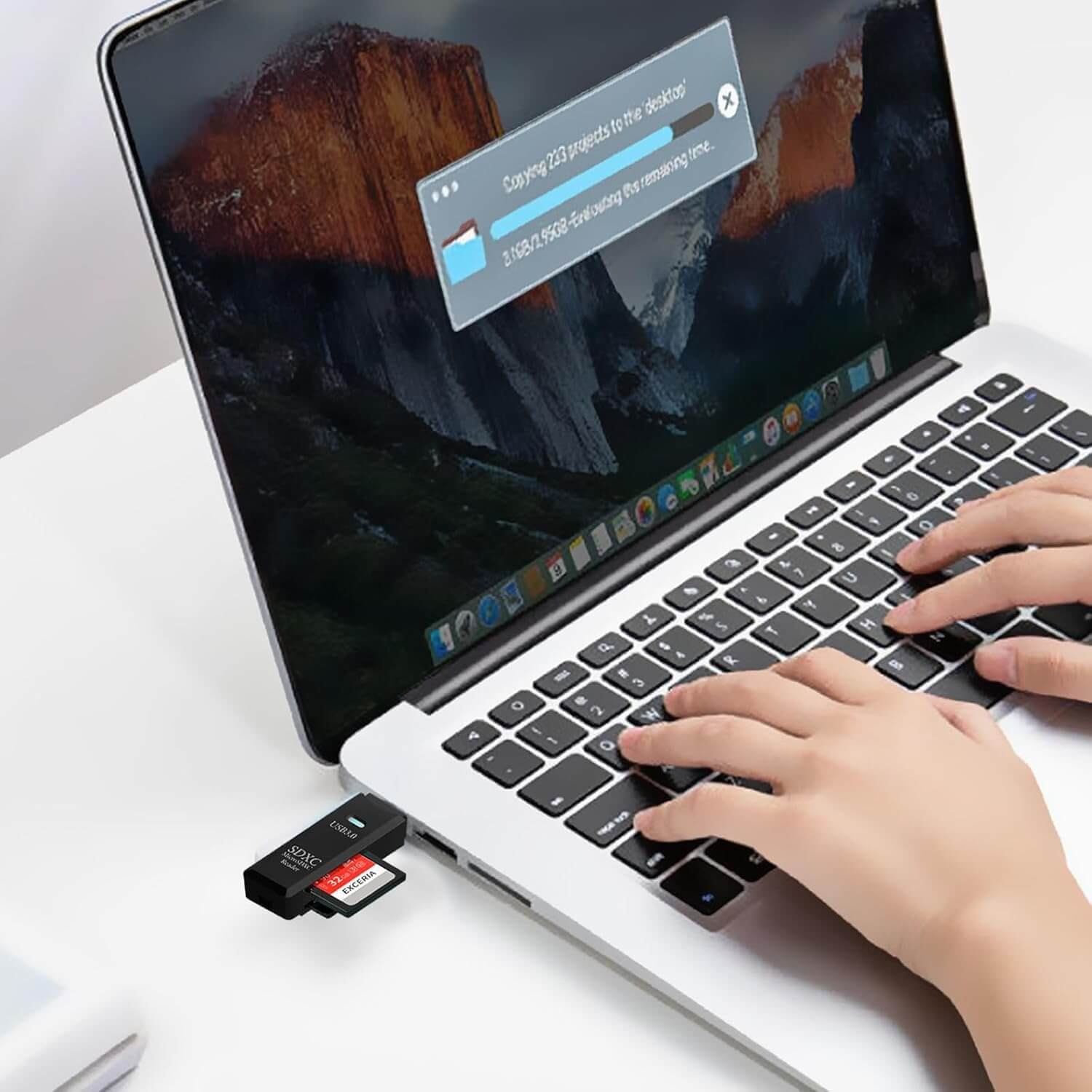 USB 3.0 Micro SD Card Reader 3-Pack High Speed | AXYON Laptop