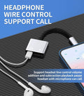 iOS Lightning Charger Audio Adapter Dual-Port 2-in-1 | AXYON Headphone 
