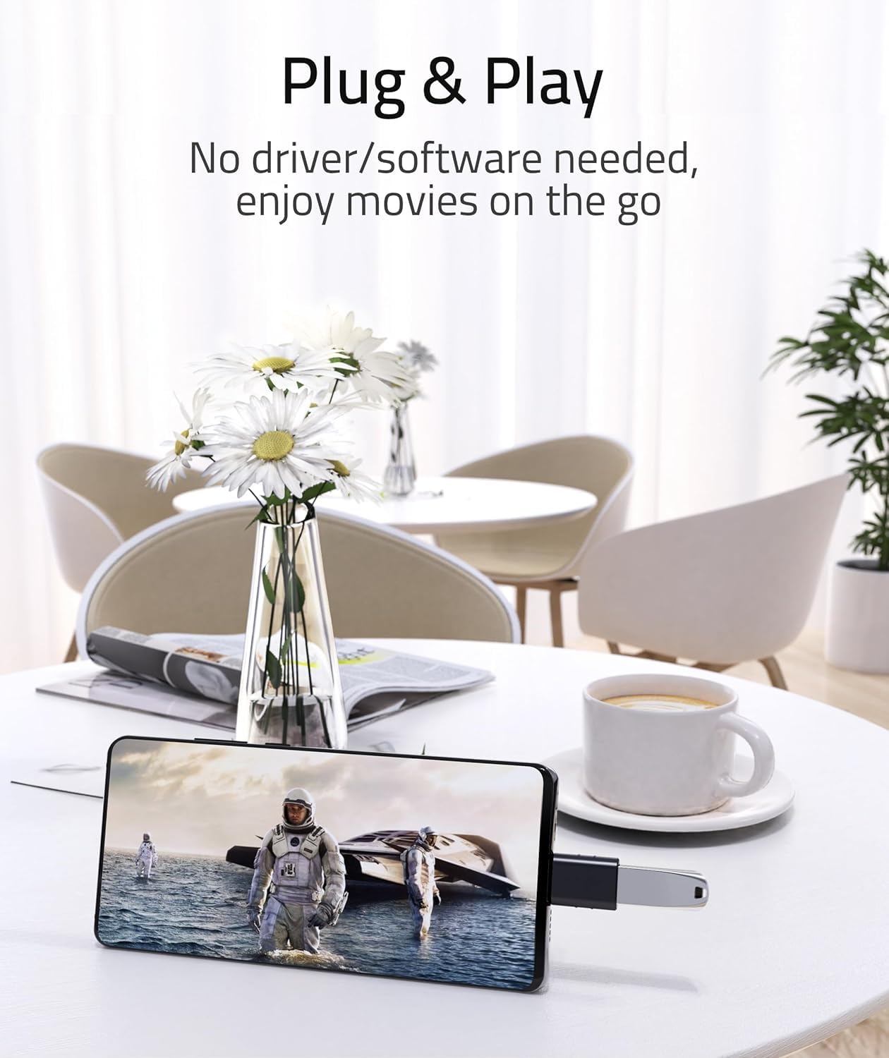 USB-C to USB-A 3.0 Adapter 2-Pack High-Speed OTG | AXYON plug