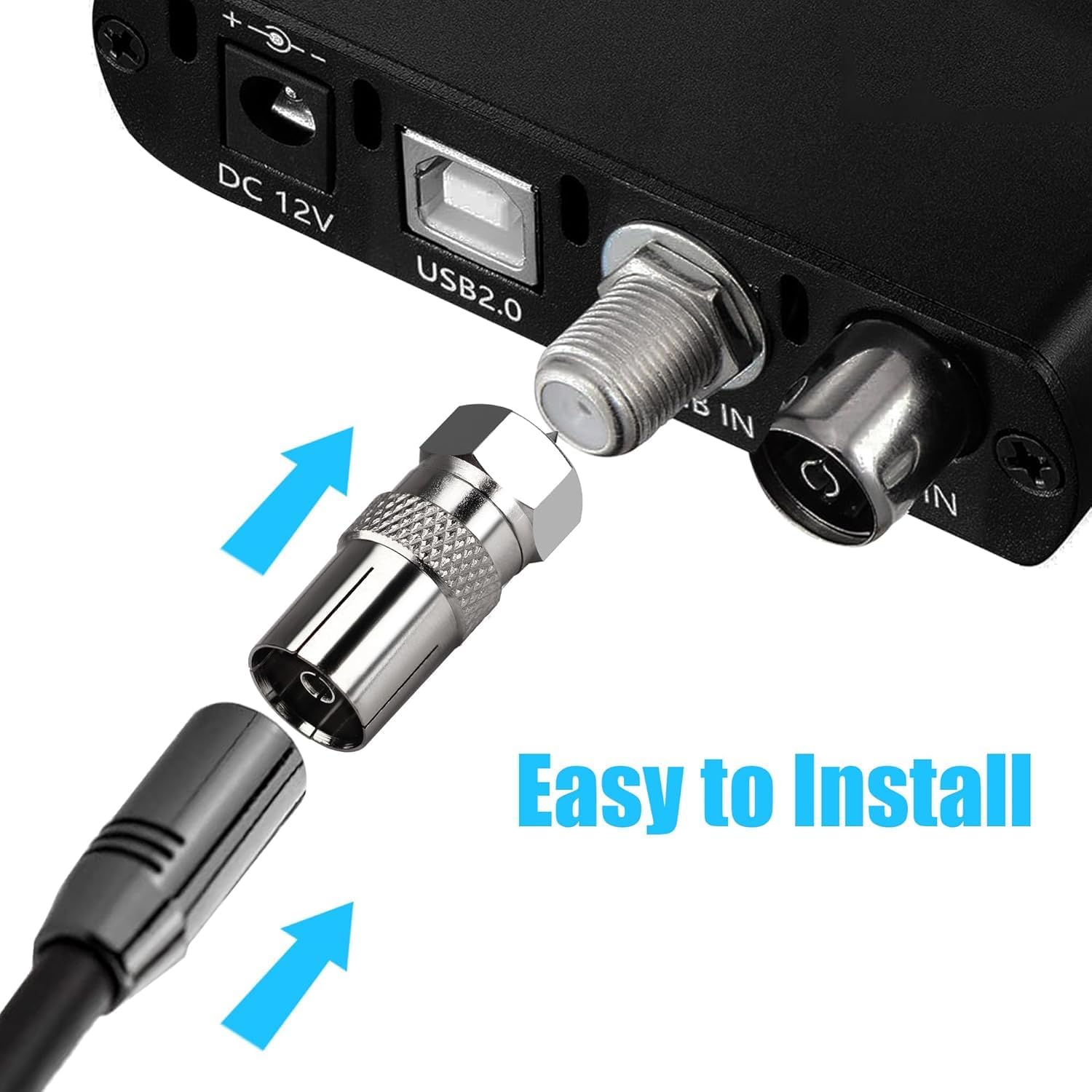 Professional coax cable coupler by AXYON