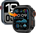 Smartwatch with a detailed display showing various metrics on a white background