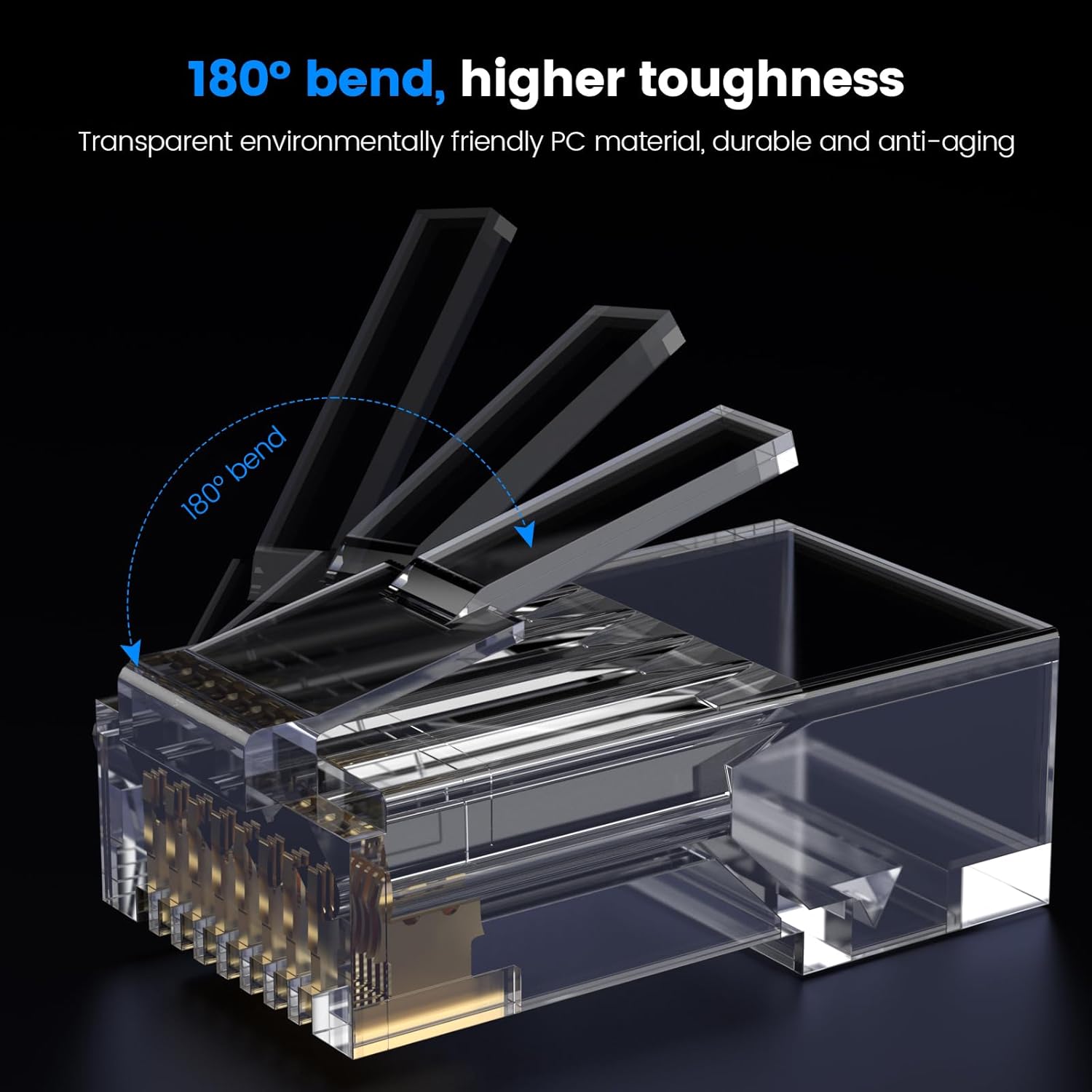 Professional Cat6A RJ45 pass through connectors by AXYON