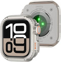 Smartwatch with a clear case on a white background