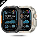 Two smartwatches displaying different screens on a white background