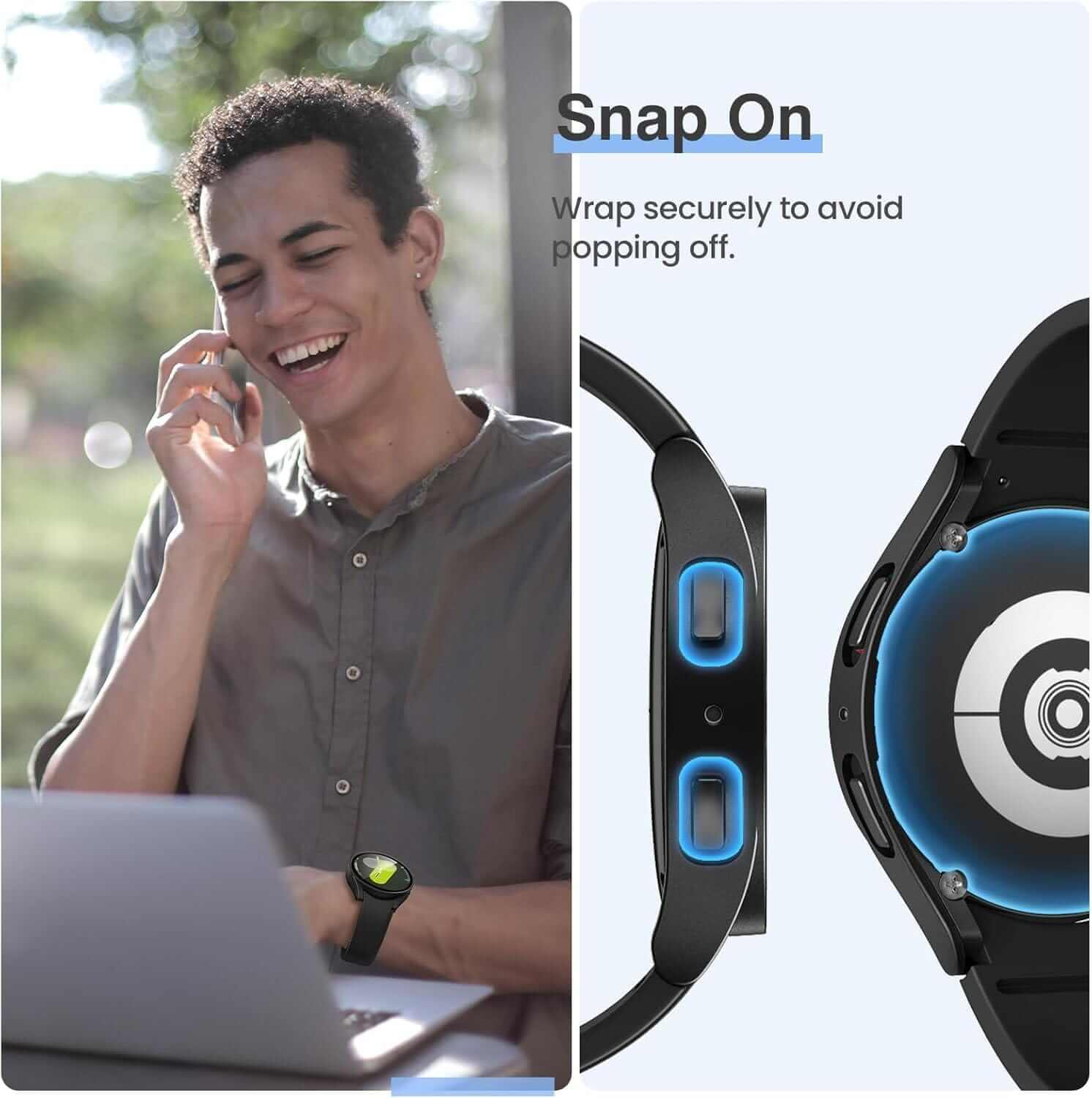 Galaxy Watch 7 Case with Film Protector | AXYON Snap on