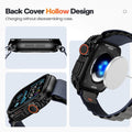Smartwatch with back cover hollow design feature on a light gray background
