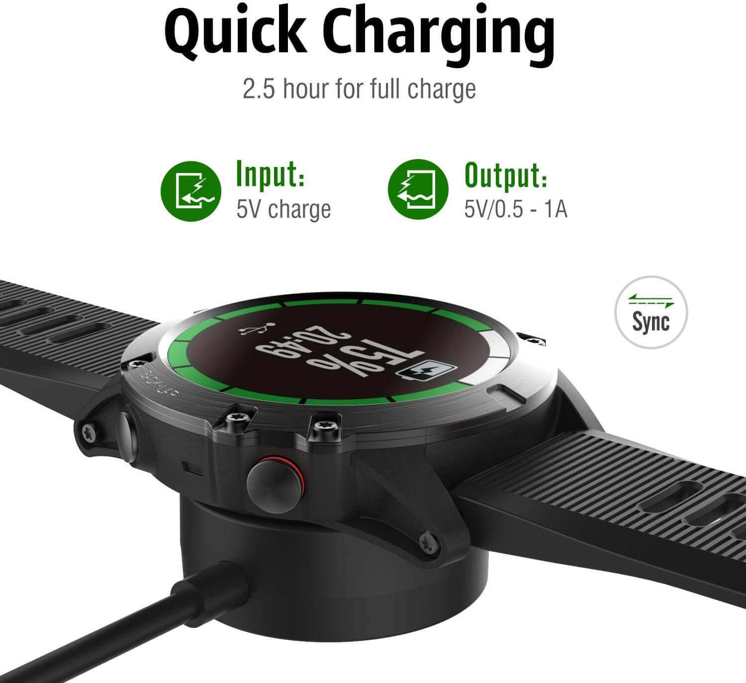 garmin smartwatch charging cable-AXYON Quick Charging 