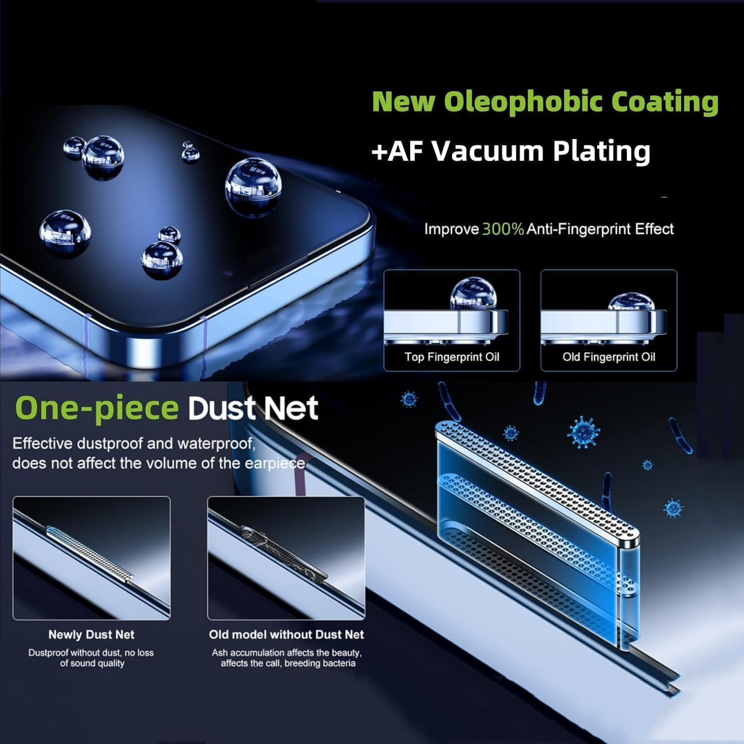 AXYON® Titan Series Matte Glass – New Oleophobic AF Vacuum Coating, 300% Anti-Fingerprint & One-Piece Dust Net for iPhone 17
